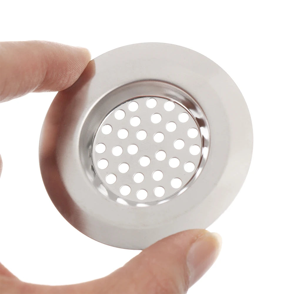 Kitchen Drain Plug Stainless Steel Sink Strainer Mesh Trap Drain Filter Hair Clean Up Waste Catcher Bathtub Accessories