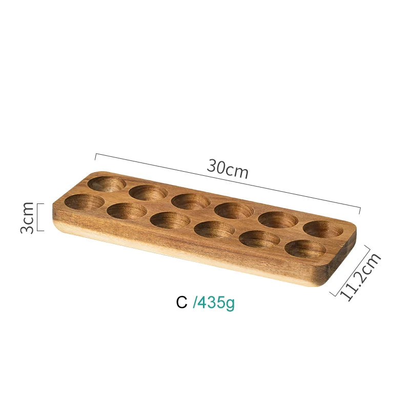 Wooden Egg Storage Box Eggs Tray Home Storage Rack Multi-Compartment Eggs Holder Kitchen Cooking Refrigerator Keep Fresh Tools