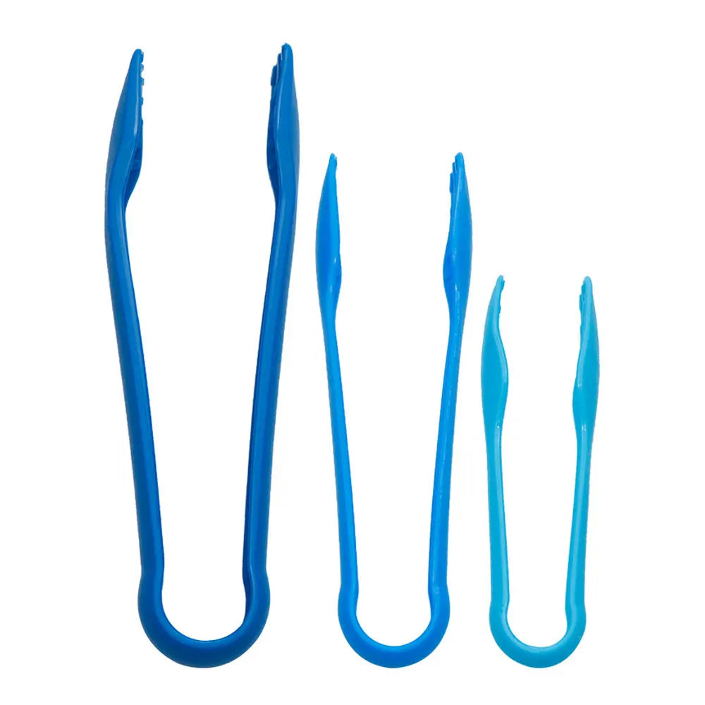 Silicone world 3pcs PP Food Tong Kitchen Tongs Non-slip Cooking Clip Clamp BBQ Salad Tools Kitchen Accessories Cake Food Clip