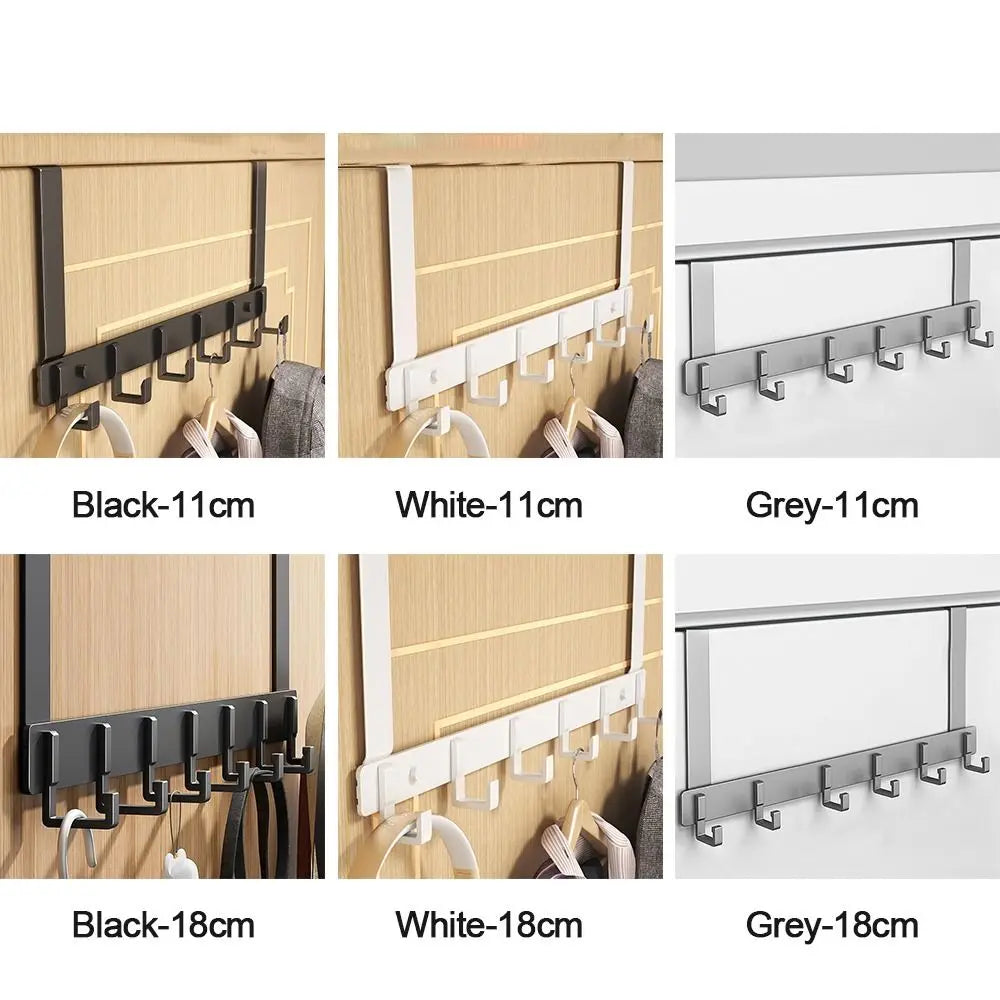 Hooks Over The Door Home Bathroom Organizer Rack Clothes Coat Hat Towel Hanger New Bathroom Kitchen Accessories Holder Door Hang