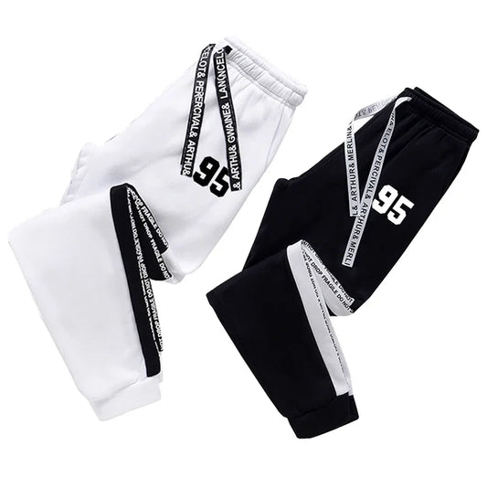Mens Sweatpants Fashion Casual Print High Quality Black White Versatile Tracksuit Trousers Outdoors Fitness Sport Jogging Pants