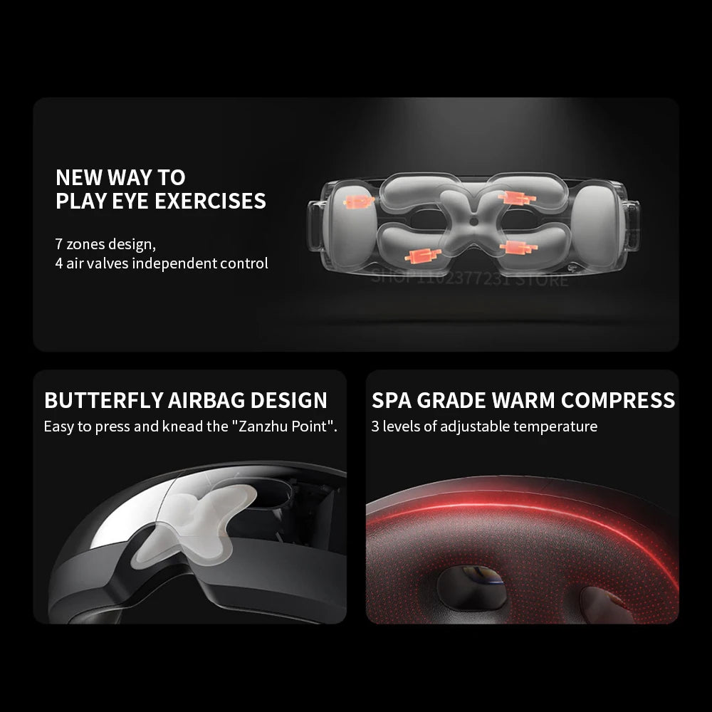 New Xiaomi Mijia Smart Eye Massager Hot Compress Zone Massage Relieve Fatigue Eye Care Instrument Work With Mi Home App