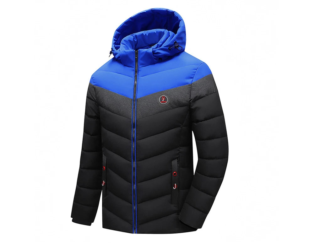 Winter Men's Warm Parkas Fashion Men Cotton Thicken Windbreaker Hooded Jackets Male Waterproof Padded Coats Clothing