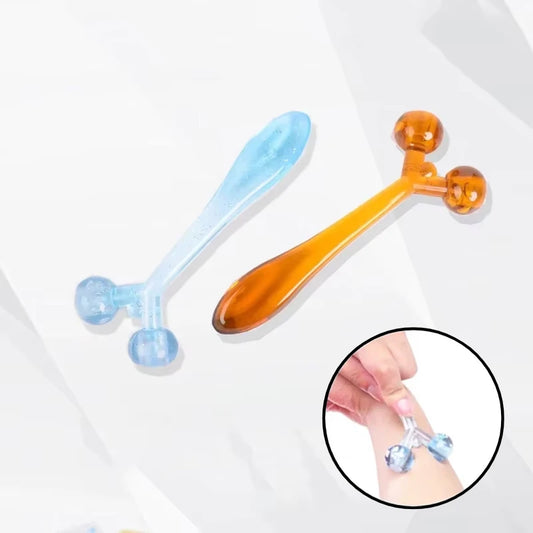 Y-shaped Facial Roller Massager Multi-functional Massage Stick Small Double Ball Roller Lifting V Face Facial Lifting Tool