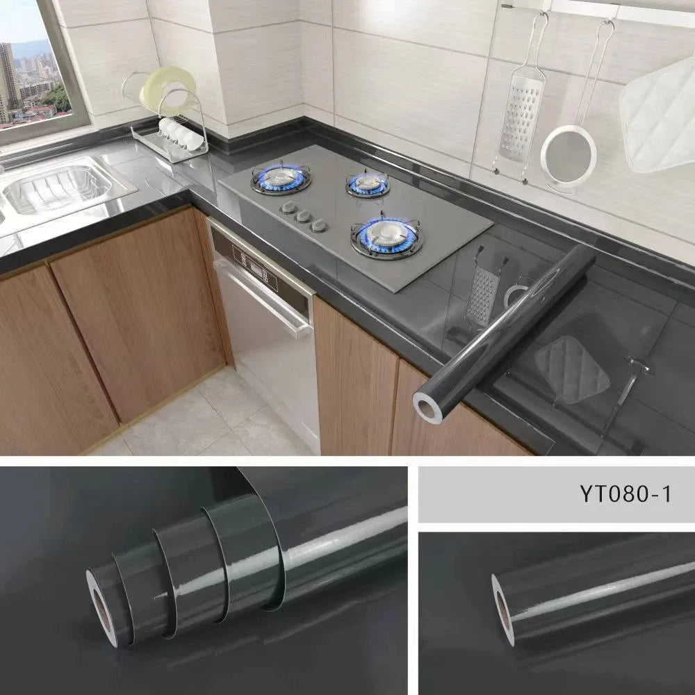 40cm Marble Kitchen Oil-Proof Film Stove Waterproof Moisture-Proof Self-Adhesive Wallpaper Countertop  Renovation Tile Stickers