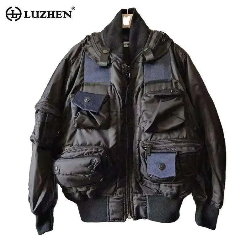 LUZHEN 2024 Autumn Winter Padded Jackets Handsome Trendy Functional Personalized Multi Pockets High Quality Outerwear LZ7916