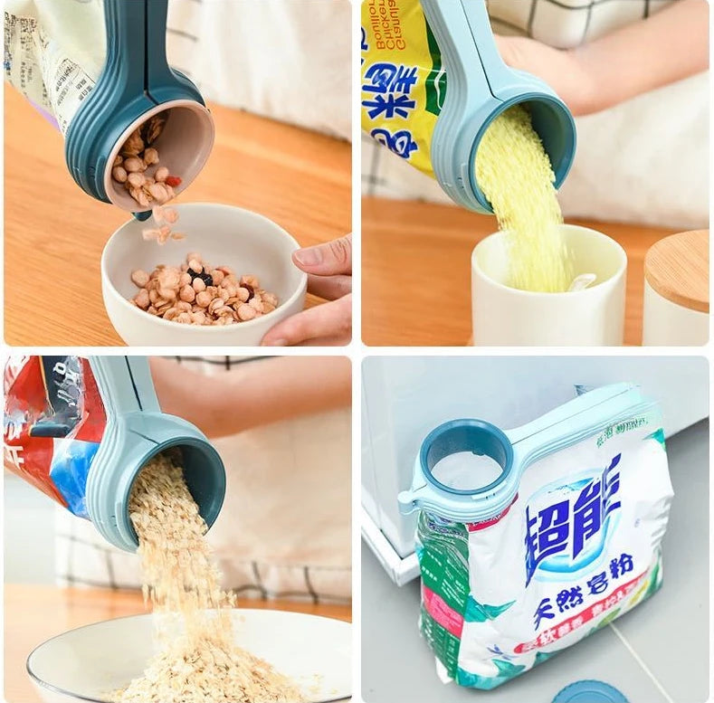 1PC Reuseable Bag Clip Snack Fresh Food Storage Sealing Kitchen Mini Sealer Food Clip with Cap Type Spray Nozzle Moistureproof