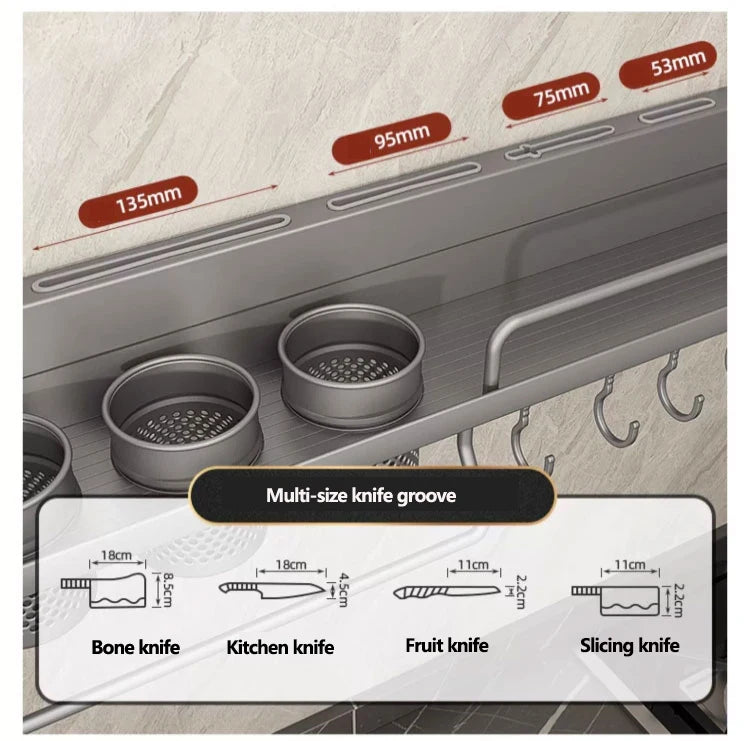 Kitchen Spice Storage Knives Holder Knife Stand Spice Rack Organizer Knives Holder Spoon and Chopsticks Rest Hanging Organizers