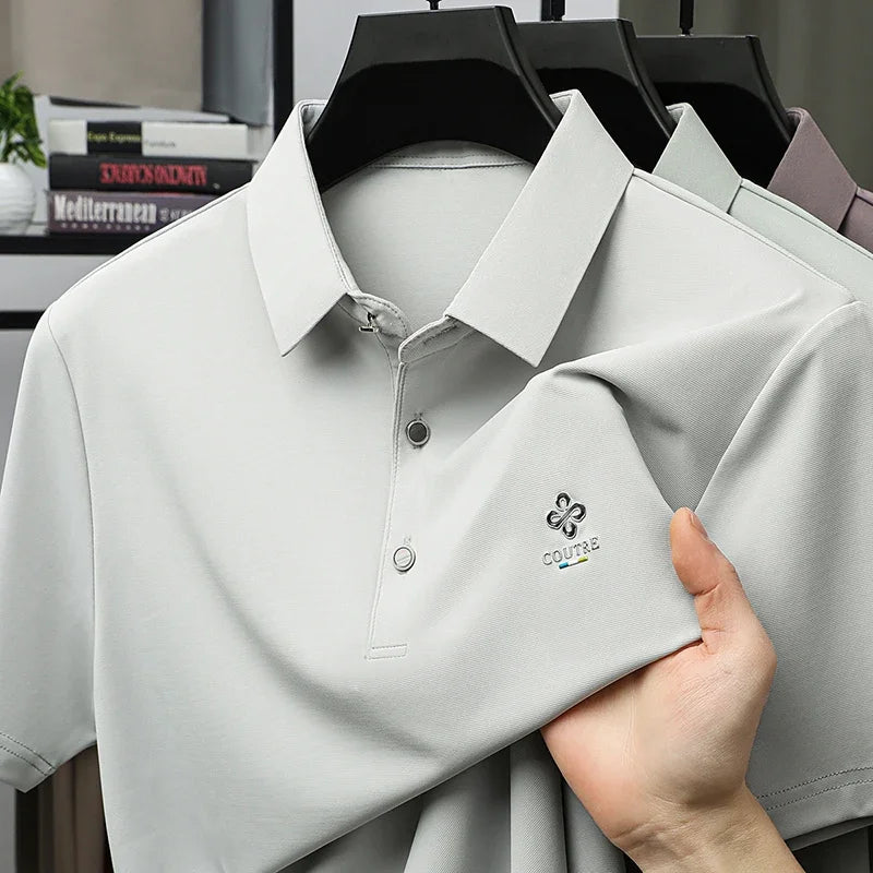 BROWON 2025 Summer Smart Casual Man Polo Shirts Short Sleeve Turn Down Collar Men Polo T Shirt Luxury Brand Clothes