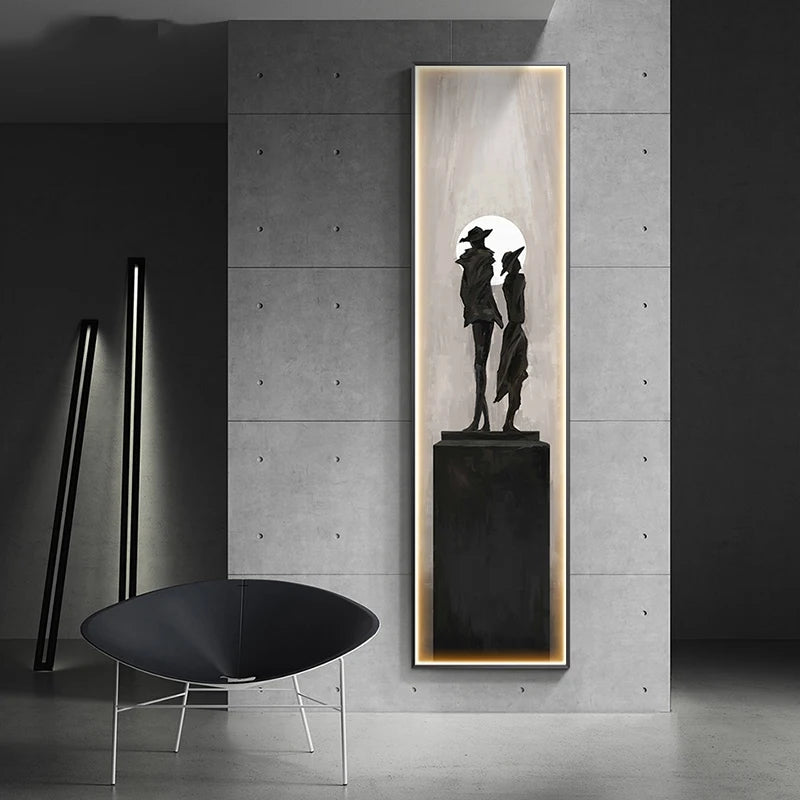 Modern Abstract Art Interior Painting Led Wall Hanging Lamp For Living Room Kitchen Porch Aisle Dining Room Room Home Decoration