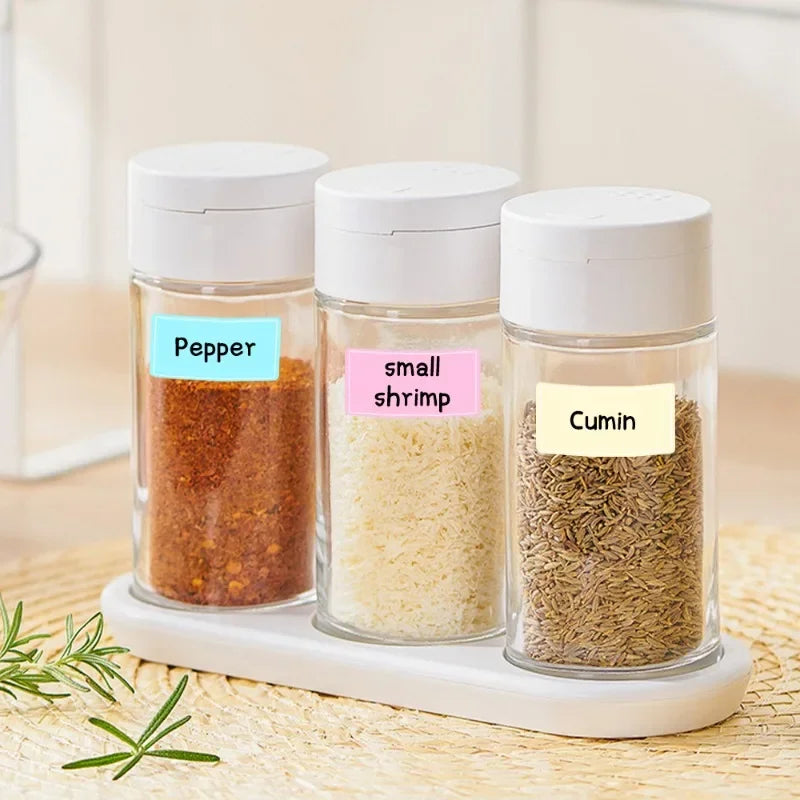 Writable Colored Label Stickers Kitchen Self-adhesive Spice Sticker DIY Classification Storage Waterproof Label for Home Office