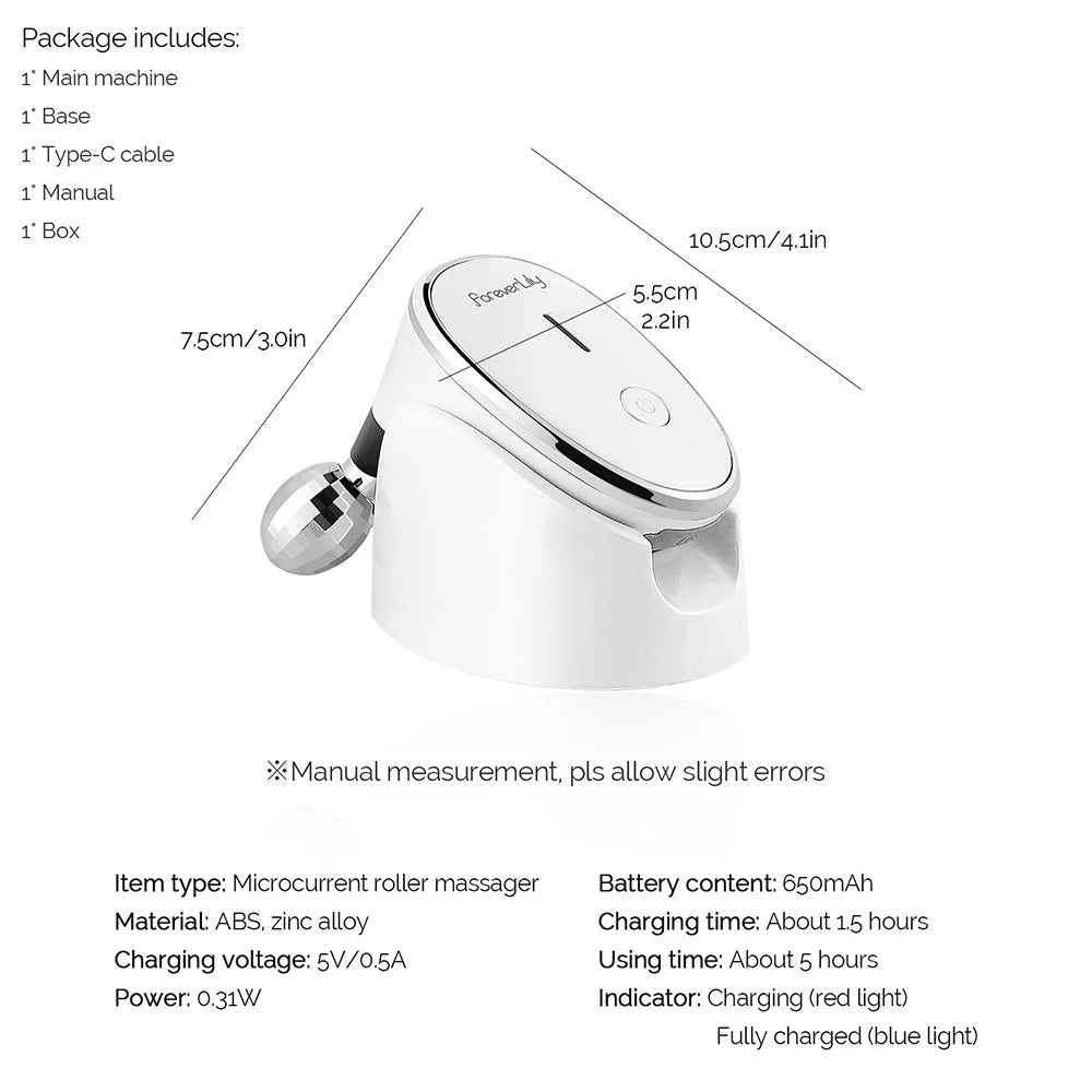 Foreverlily Face Body Roller Massager Facial Lifting Roller Chin Slimmer Double Chin Reducer Face V-line Massage Roller SkinCare