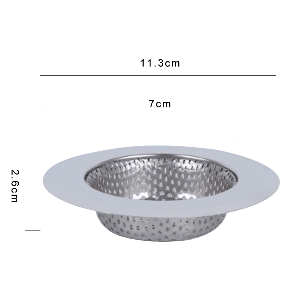 Hair Catcher Stopper Stainless Steel Bathtub Shower Drain Hole Filter Trap Metal Wire Sink Strainer Kitchen Bathroom Accessories