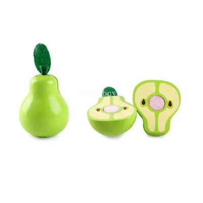 1Pcs Fruit Cutting Educational Toys Wooden Paste Stickers Vegetable Fruit Cutting Kitchen Toy Educational Toy For Children Gift
