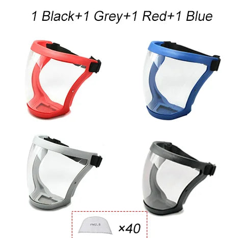 Transparent Security Protection Shield Full Face Shield for Kitchen Tools Oil-splash Proof Moto Cycling Windproof Glasses Mask