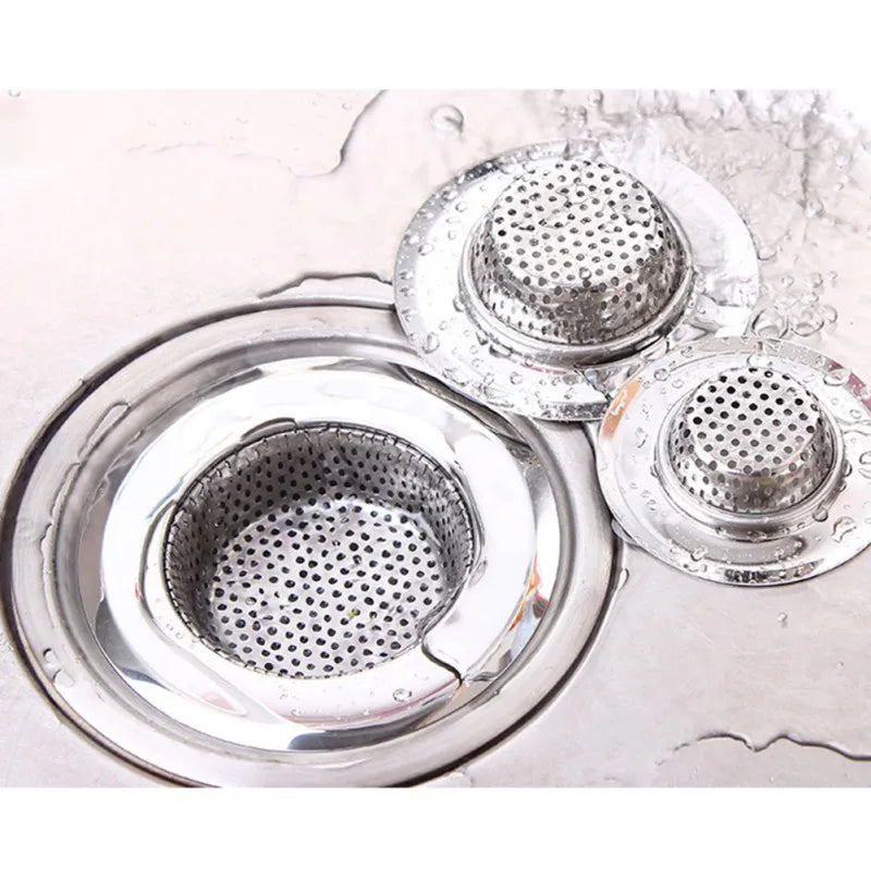 Hair Catcher Stopper Stainless Steel Bathtub Shower Drain Hole Filter Trap Metal Wire Sink Strainer Kitchen Bathroom Accessories