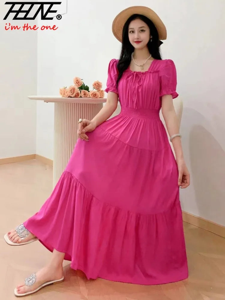 Maxi Long Dress for Women Clothes Indian Vintage vestidos para mujer Holiday 2025 Boho Beach Korean Style Cotton Dresses Robe