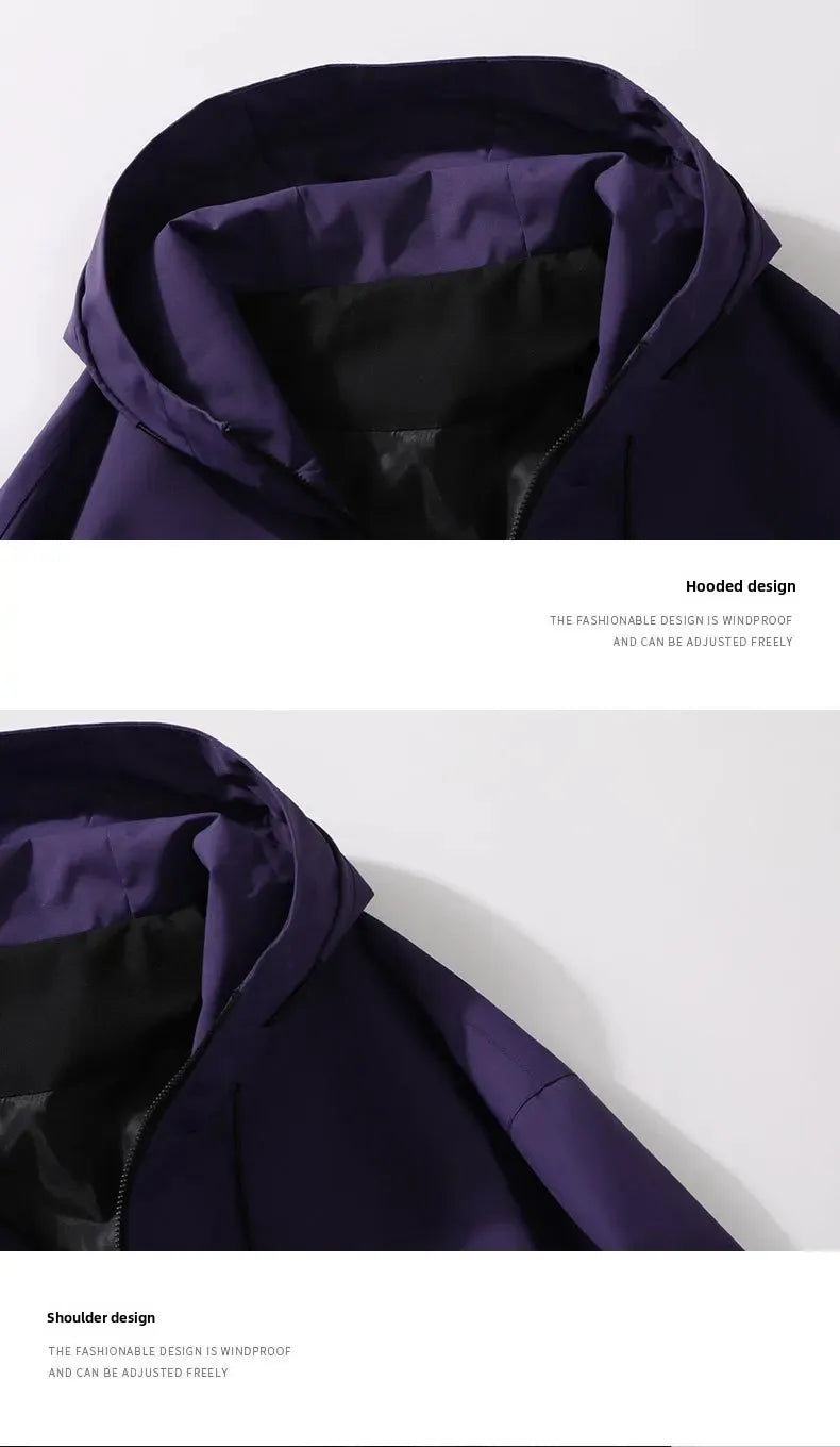 Autumn Men's Trendy Hooded Jacket Casual Versatile Fashion Top Cloth For Spring Autumn Seasons