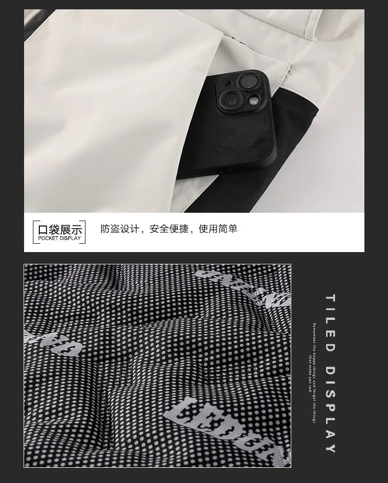 New men's thick padded jacket outdoor warm padded jacket winter men's large size hooded jacket waterproof