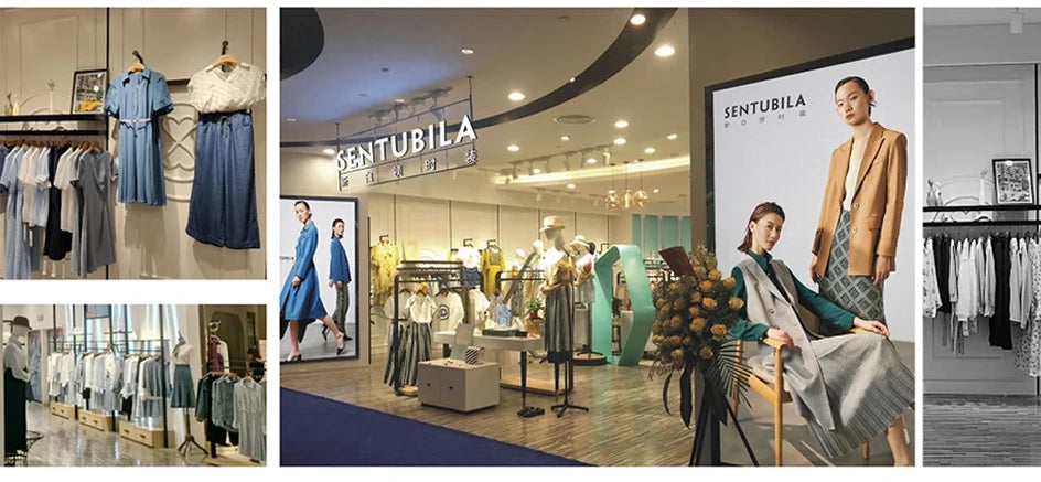 SENTUBILA Lyocell Shirt Dresses Womens 2025 Spring Cotton Embroidery A-line Turn Down Collar Solid Wrap Long Dress 151L58233