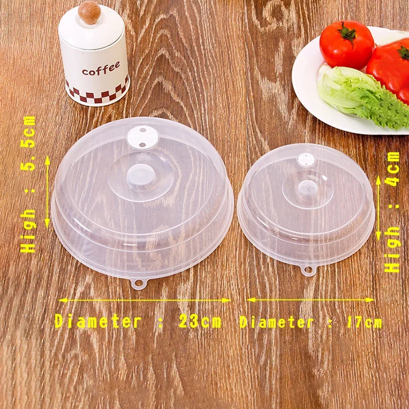 Large Microwave Splatter Cover Lid with Steam Vent Fresh Keeping Kitchen Stackable Sealing Disk Cover Universal Plate Bowl Cover