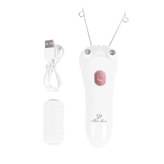 2Pcs Quick Facial Hair Removal Epilator Tool Electric Shaver Razor Device For Remover With Precision Blade Smooth Skin No Harsh