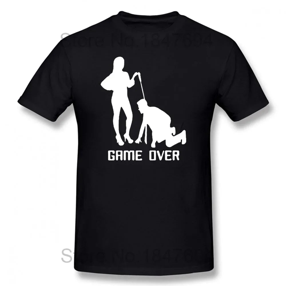 Game Over Bride Groom Bachelor Party T Shirt Funny Tshirt Mens Clothing Short Sleeve Camisetas T-shirt
