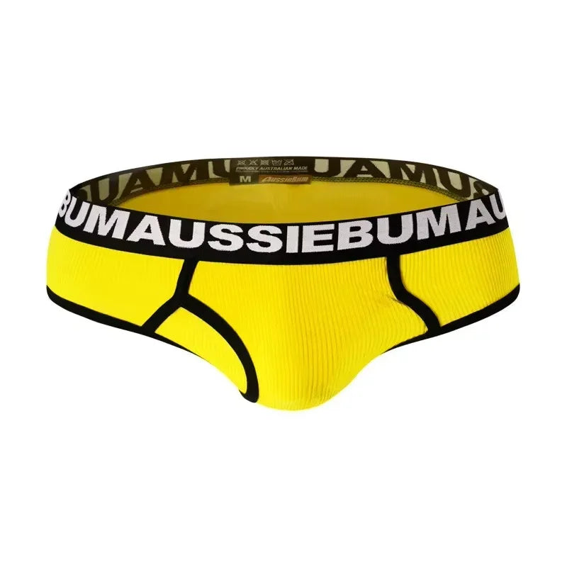 Men's thread colored briefs low waist comfortable breathable sexy briefs wholesale