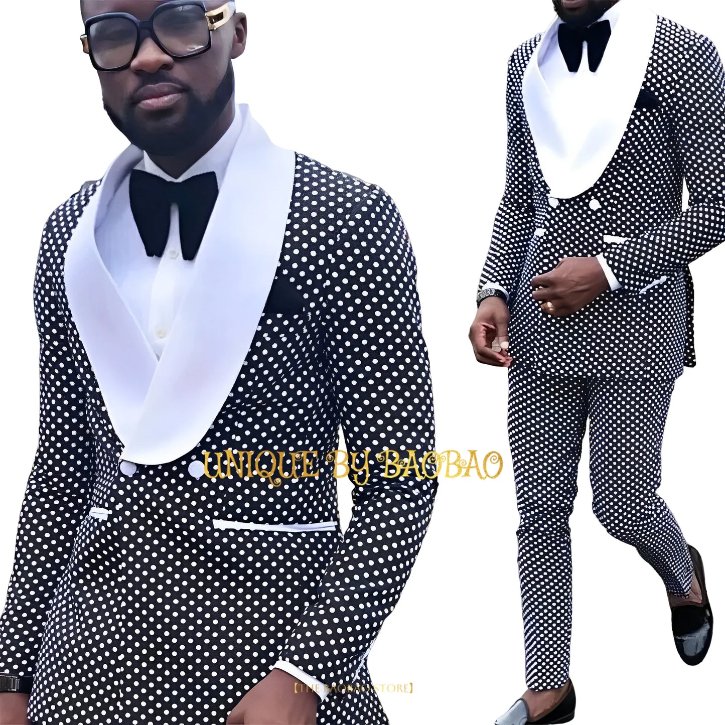 Men's 2-piece wedding suit (coat+pants) Jacquard polka dot shawl lapel set engagement ball concert cocktail party custom tuxedo
