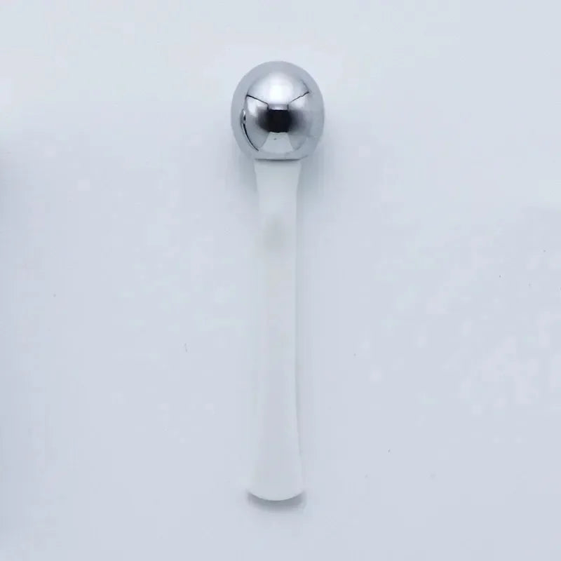 Face Lift Eye Massager Natural Jade Stone Steel Ball Beauty Tools Eye Cream Divided Scoop Massage Roller Silicone Makeup Stick