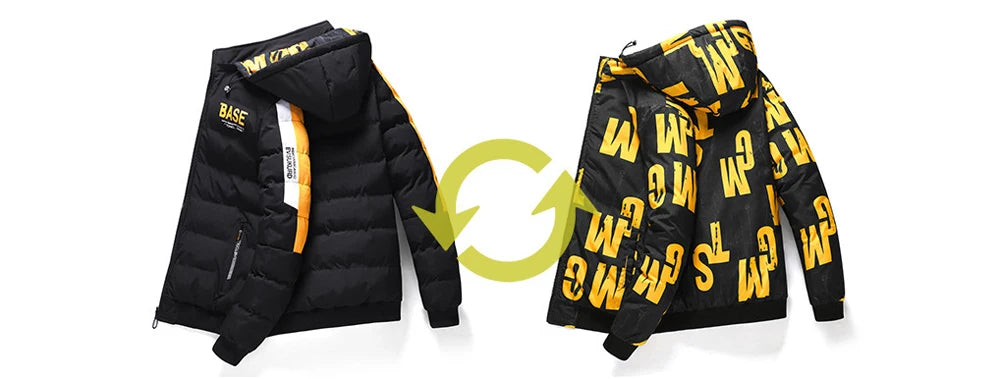 DIMUSI Winter Men Padding Jacket Fashion Male Thicken Down Thermal Parkas Casual Outwear Windbreaker Hooded Coats Man Clothing