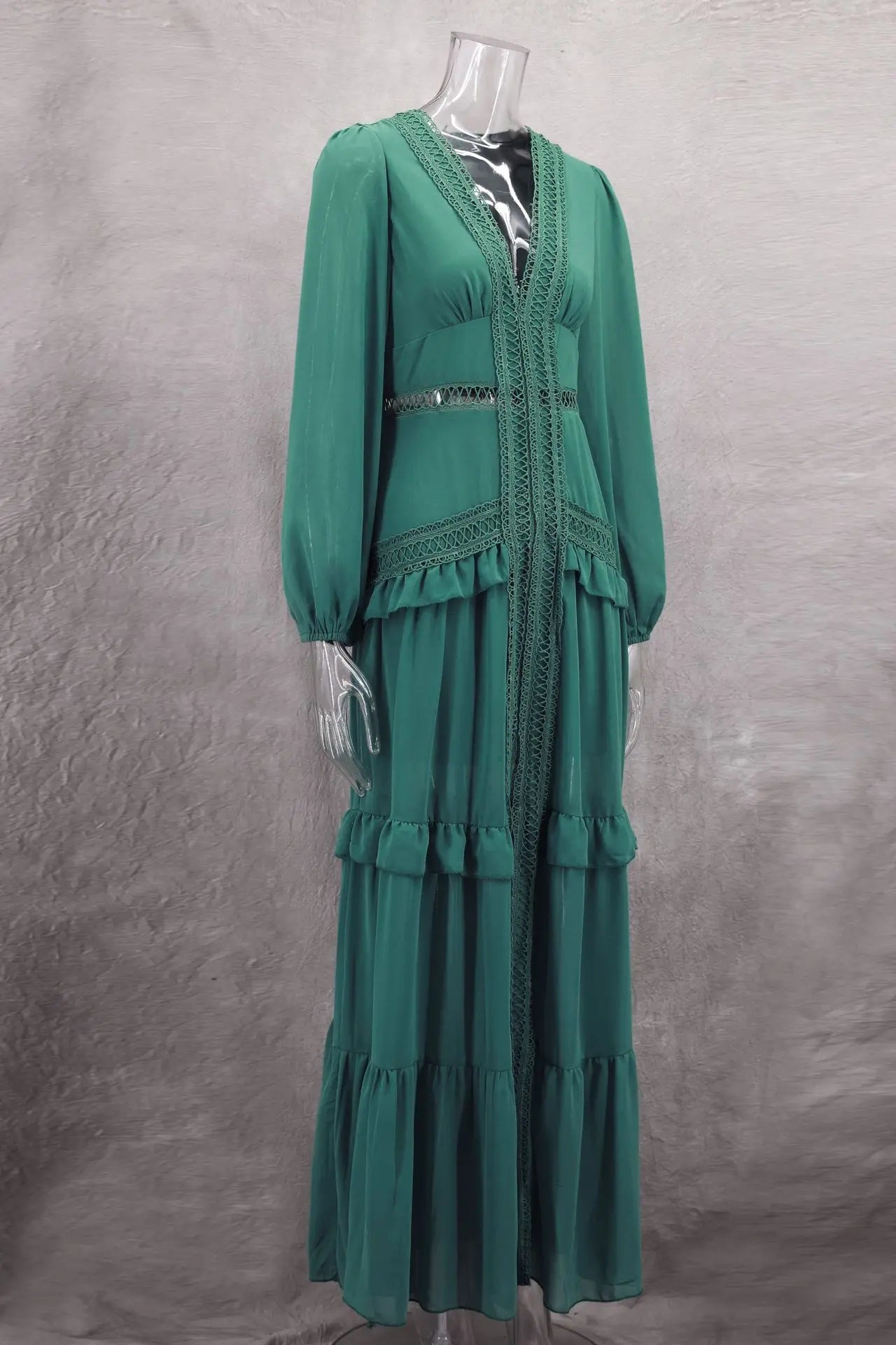 Women’s Long Dress Long Sleeve V-neck Maxi Dresses 2024 Autumn and Winter New in Dresses Party Evening Dresses for Women