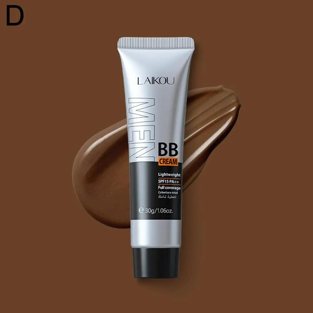 BB Cream For Men Full Coverage Facial Concealer Long Lasting Makeup Foundation Waterproof Men BB Liquid Foundation 30g