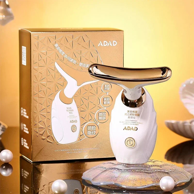 3 In 1 Face Massager Neck Facial Eye Massage Introducer Microcurrent Skin Rejuvenation Anti Aging Beauty Device Dropshipping