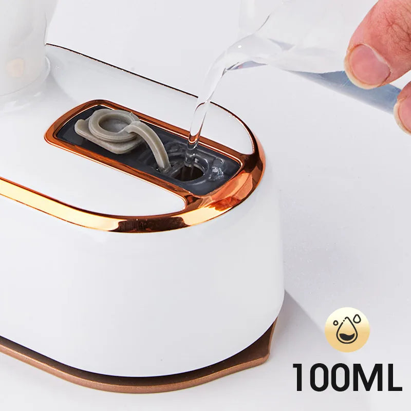 Handheld ironing machine (with steam brush), intelligent LCD electric rotary iron, portable mini iron for home and travel 6198-D