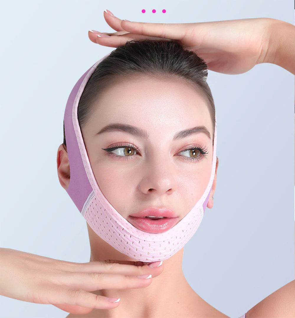 Double Chin Remover Facial Lifting Slimming Bandage V Line Shaped Cheek Face Lift Up Belt Strap Jaw Face Tightening Massagers