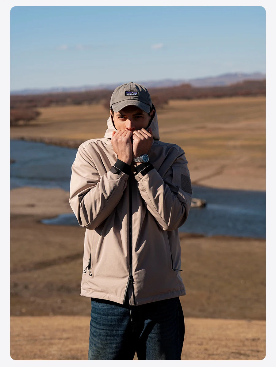 SIMWOOD 2024 Winter New Regular Fit Water-Resistant, Windproof Shell Men’s Winter Jacket with Hood Outdoor Coats