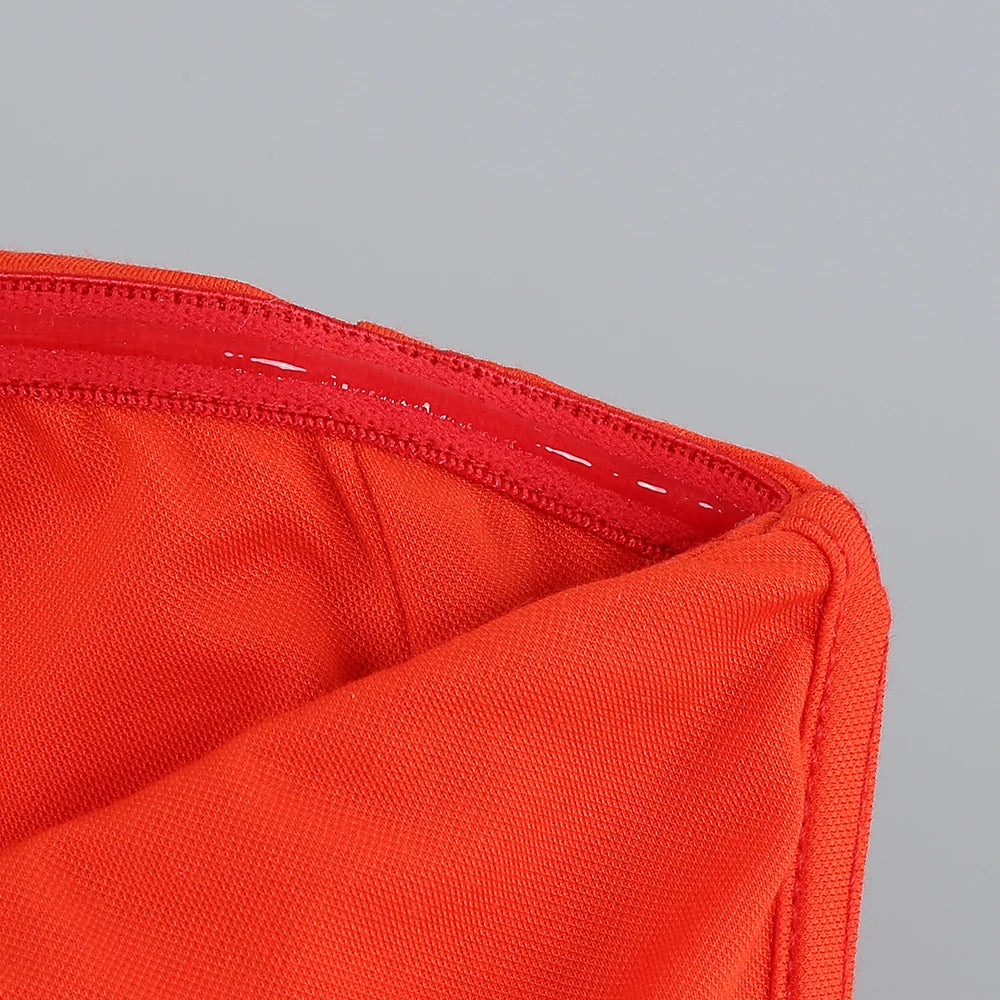 Summer New  women's Sexy breast wrapping，backless Dress, Red Wrinkled Hem Split Party ceremonial dress Long， Dress