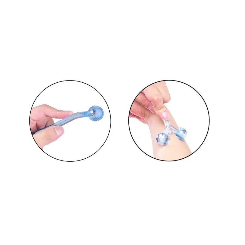 Y-shaped Facial Roller Massager Multi-functional Massage Stick Small Double Ball Roller Lifting V Face Facial Lifting Tool