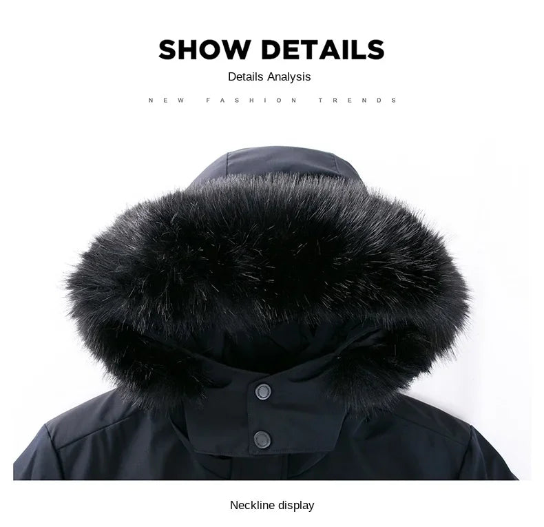 Men's Fashion Thickened Cotton-padded Jacket Windproof Warm Wear Resistant Fashion Casual High-quality Fabric Crisp Comfortable