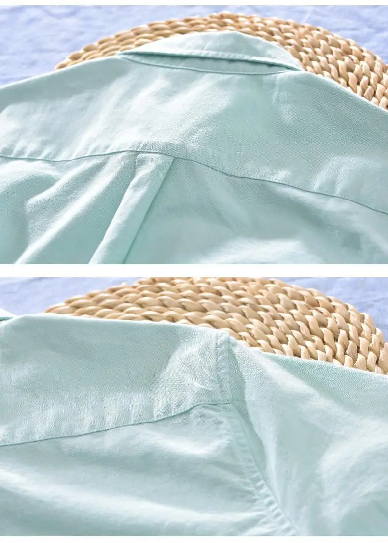 2024High-quality Men Solid Color Short-sleeve Shirts Made 100% Cotton, Suitable for Business  Casual Wear.M-3XL Loose Jacket