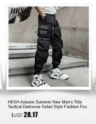 HKSH Autumn Winter Men's Tide Dark V-neck Cotton Jacket Women Splice Fur Patchwork Sleeveless Vest Zipper Chic Down Coats HK2466