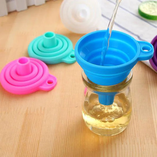 Kitchen Funnel Foldable Silicone Collapsible Funnels for Filling Water Bottle Liquid Transfer Food Grade Kitchen Accessories