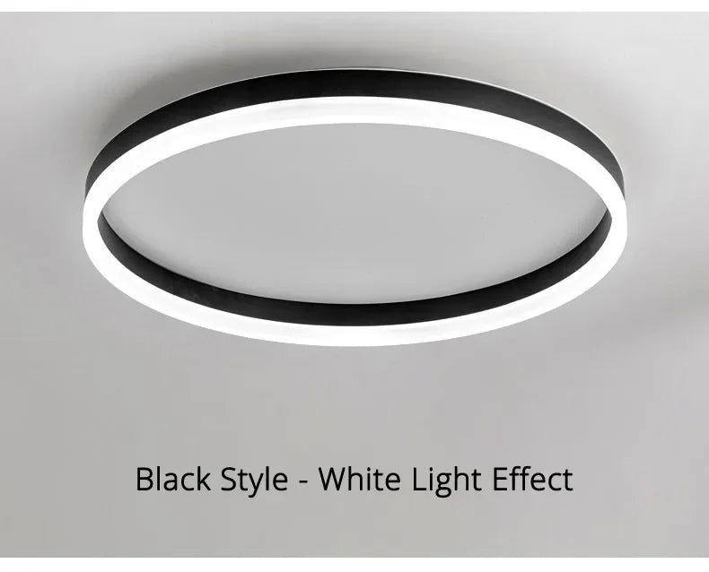 Modern Round Square LED Chandelier Simple Dimming Ceiling Lamps for Living Dining Room Kitchen Bedroom Indoor Lighting Fixture