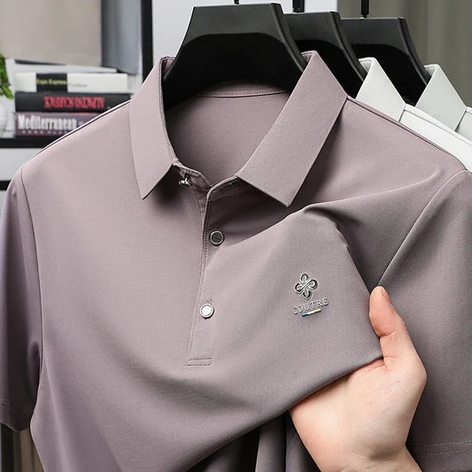 BROWON 2025 Summer Smart Casual Man Polo Shirts Short Sleeve Turn Down Collar Men Polo T Shirt Luxury Brand Clothes