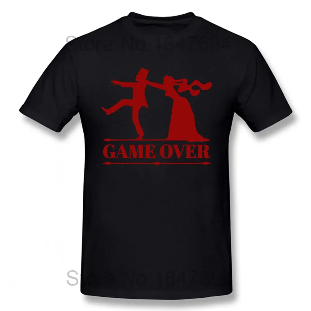 Game Over Bride Groom Bachelor Party T Shirt Funny Tshirt Mens Clothing Short Sleeve Camisetas T-shirt