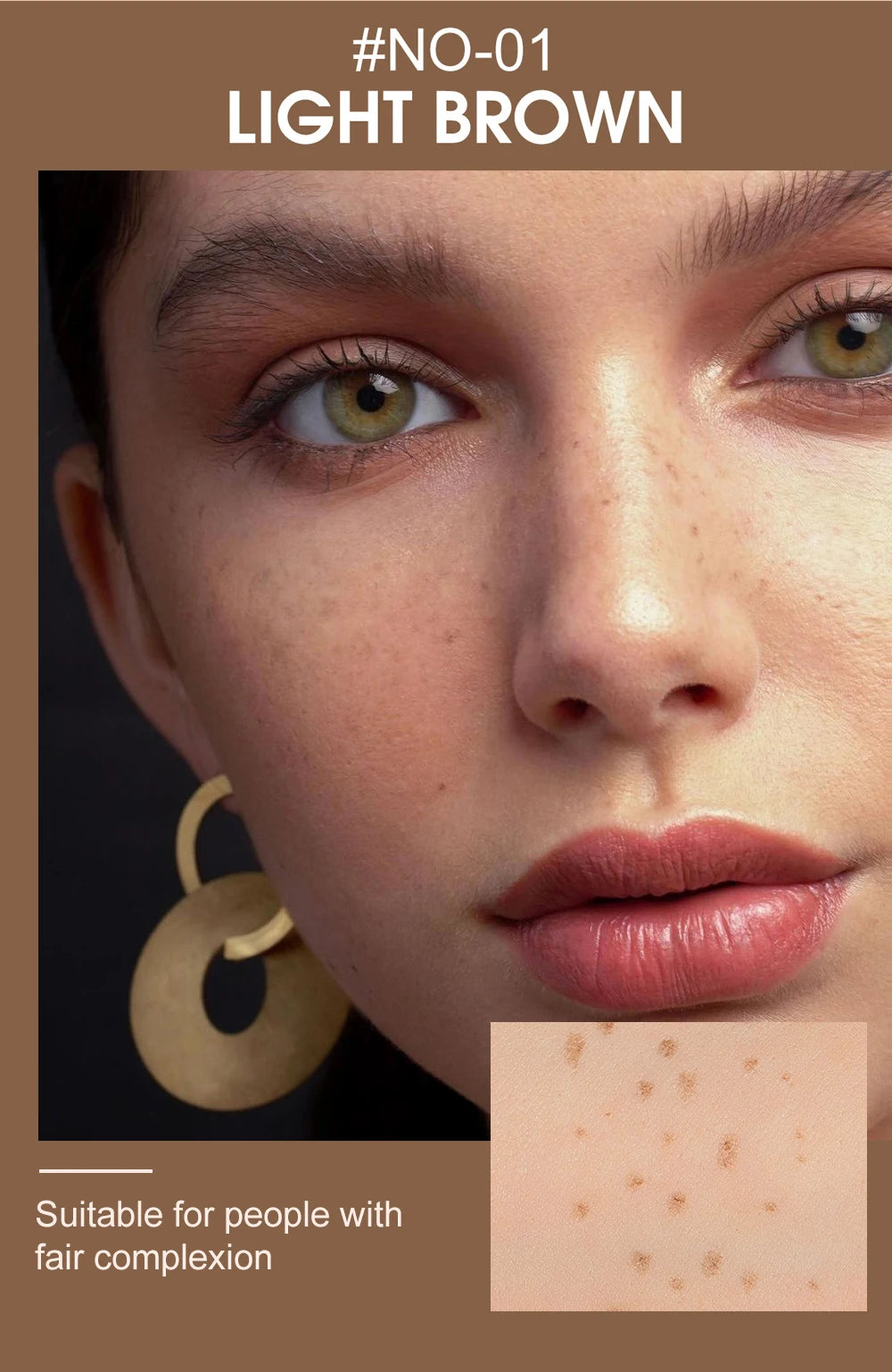 HANDAIYAN Natural Fake Freckle Pen Quick-Drying Waterproof Spot Pencil Makeup Tool for Facial Lifelike Fake Freckles Cosmetics