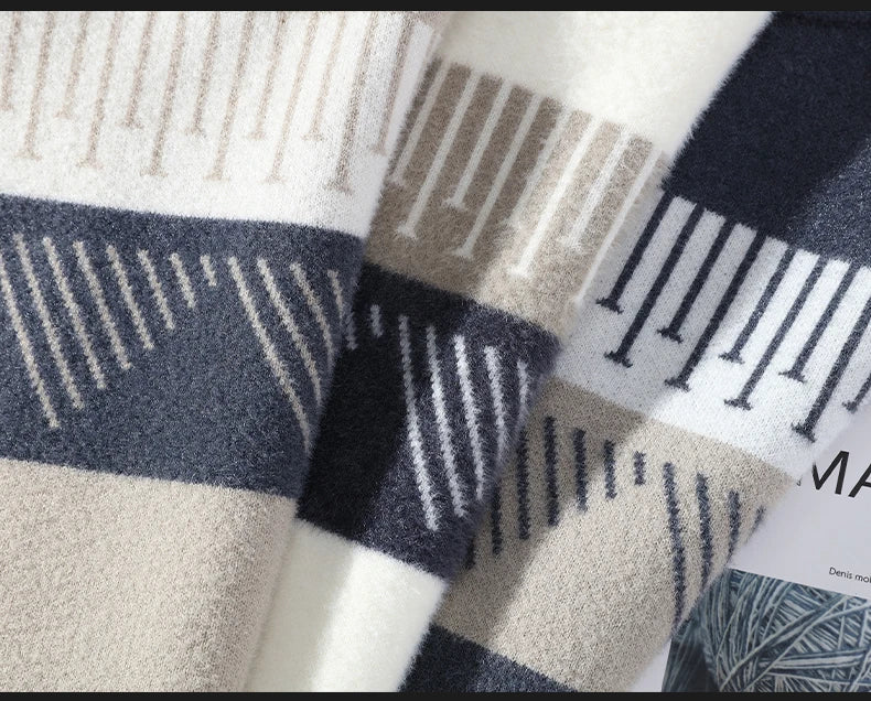 Fall Mens Christmas Cashmere Sweater O Neck Men Tops Quality Male Pullover Sweaters Thick Warm Pull Homme 2023