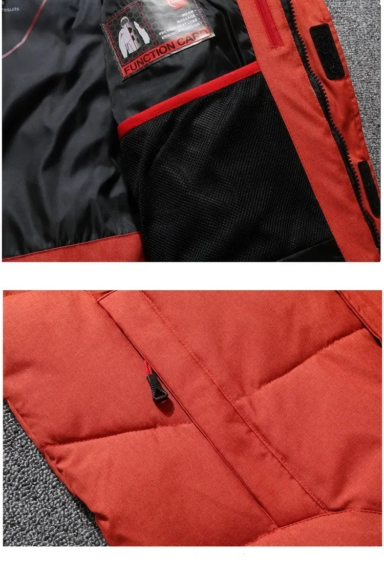 New Male Warm Hooded Windproof Winter Down Jacket Outerwear Men's Down Jacket Snow High Quality White Duck Thick Parkas