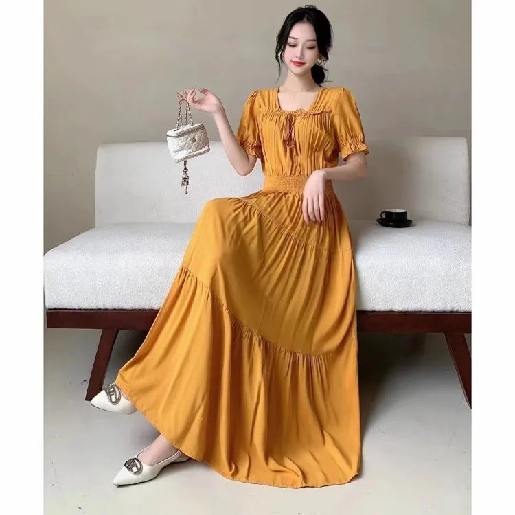 Maxi Long Dress for Women Clothes Indian Vintage vestidos para mujer Holiday 2025 Boho Beach Korean Style Cotton Dresses Robe